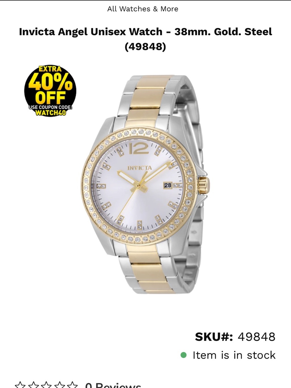 NIB Invicta Women's Angel Lady watch